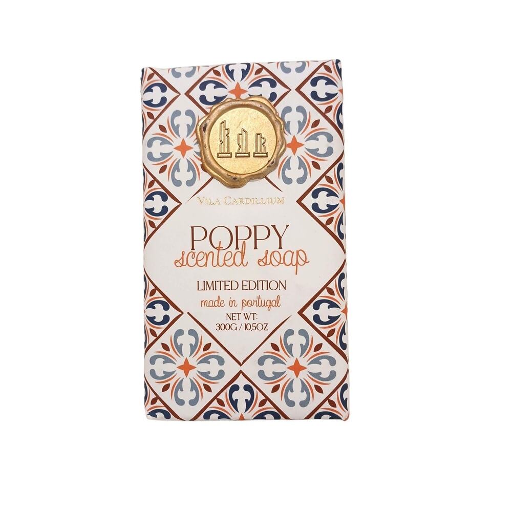Rare Portugal Soap Bar POPPY Floral Scent Fragrance Spa Bath Luxury Gift Wrapped